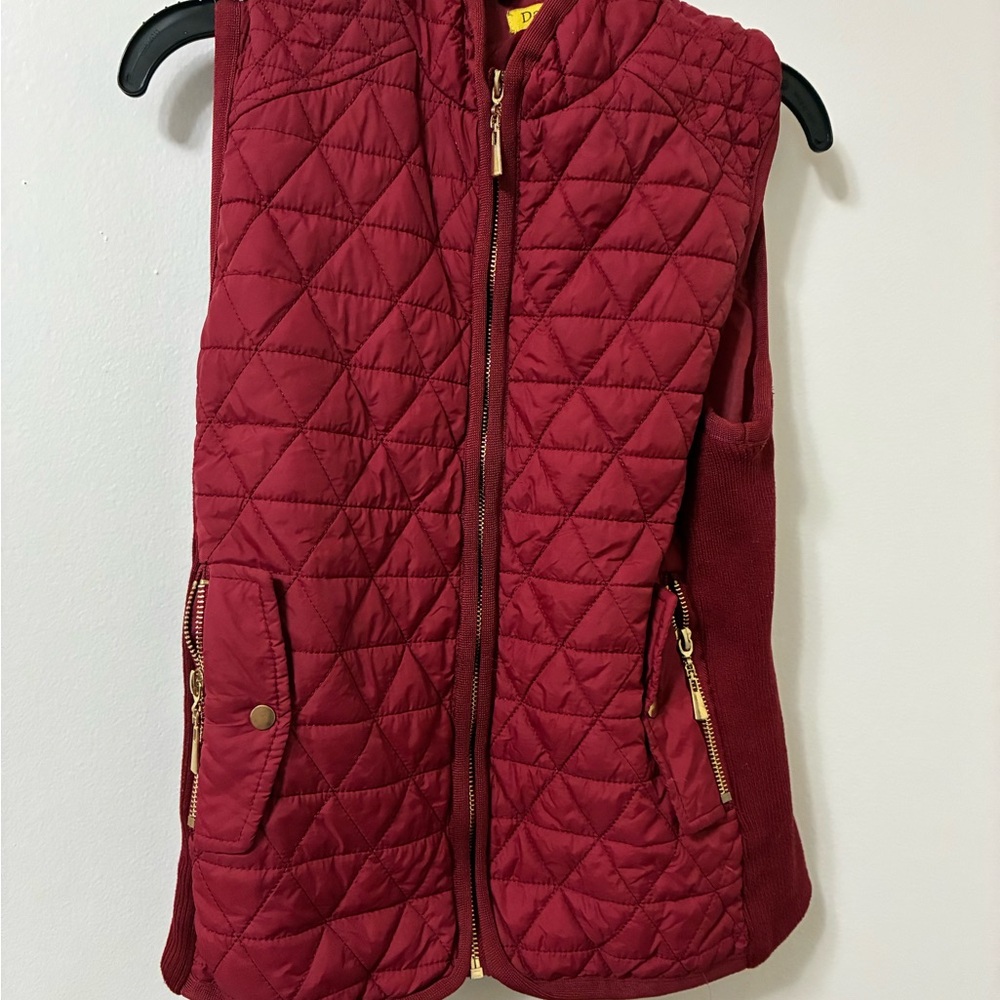 Daisy Quilted Red Vest